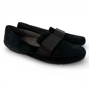 Vionic Bridget Black Suede Loafers Womens Orthotic Slip On Driving Shoes